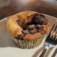 Half baked choco caramel vegan muffin at Espresso House - Stovner Center in Oslo