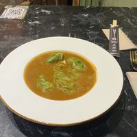 Dumplings in soup   at Asian Vegan Kitchen in Istanbul