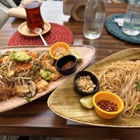 2 Par Thai and a Turkish tea   at Asian Vegan Kitchen in Istanbul