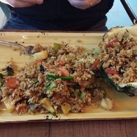 Fried rice pineapple at Asian Vegan Kitchen in Istanbul