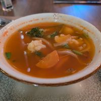 Hot and sour soup. Bland at Asian Vegan Kitchen in Istanbul