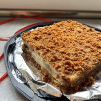 Vegan "Honey" cake (Medovik) at Veg Mama Made in Yerevan