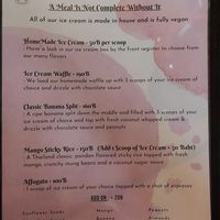 Menu at Earth Tone in Pai