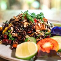 superfood fried rice  at Earth Tone in Pai