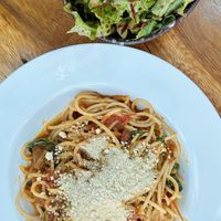 Tomato sauce pasta (150 THB)  at Earth Tone in Pai
