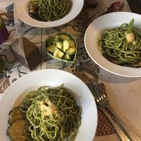 Pesto pasta at Earth Tone in Pai