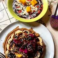 Vegan waffles  at Earth Tone in Pai