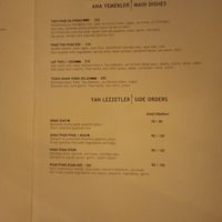 Vegan menu page 2 at Çok Çok Thai Restaurant in Istanbul