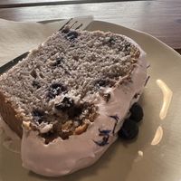 Vegan blueberry cake  at Maria Café in Hamburg