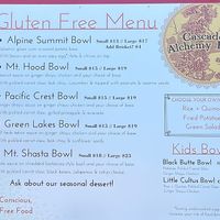 Menu July 2023  at Cascade Alchemy Bowls in Redmond
