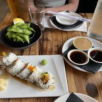 Edamame and vegetarian roll  at Yama-No-kami Pub Japonais in Mont-tremblant