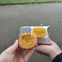 Vegan pastel de nata at Pastéis Lisboa in Glasgow