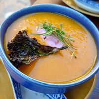 Carrot and ginger soup at The Food Temple in Lisbon
