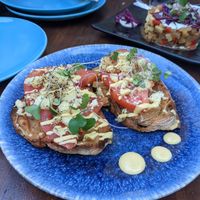 Appetizer Bruschetas at The Food Temple in Lisbon