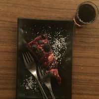 raw berries cheesecake at The Food Temple in Lisbon