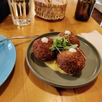 Mushroom meatball (without meat) at The Food Temple in Lisbon