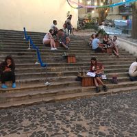 outdoor seating option  at The Food Temple in Lisbon