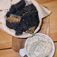 Brot mit Tofu 
-Walnuss Aufstrich at The Food Temple in Lisbon