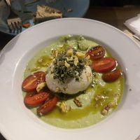 Cashew cheese with pesto yum!  at The Food Temple in Lisbon