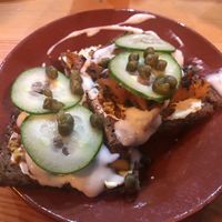 Vegan “salmon” at The Food Temple in Lisbon