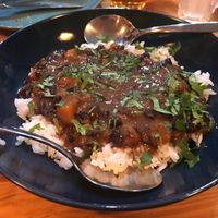 Pumpkin and bean chilli  at The Food Temple in Lisbon