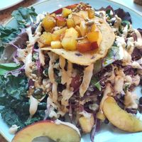 Spicy fruit in a salad!? It really works! at Palm Greens & Soul in East London