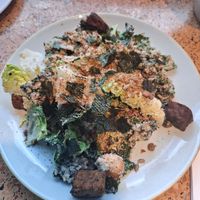 Cesar salad with tempeh at Palm Greens & Soul in East London