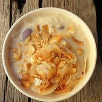 Chilled soft tofu $8.50: lovely coconut palm sugar sauce but not enough, beautiful silky mochi at Tofu Shoten 豆腐商店 in Brunswick