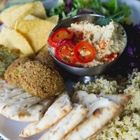 Falafel meal at The Forest Cafe in Edinburgh
