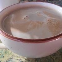 Latte  at The Forest Cafe in Edinburgh