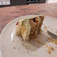 The pistachio cake was so good, I forgot to take a picture before eating 😂😂 at Anook Bakehouse in Amsterdam