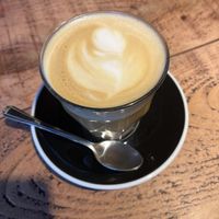 Vanilla oat milk latte   at Knead & Favør in Gateshead