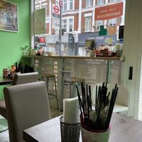 Inside small but comfortable   at Bami Viet in Twickenham