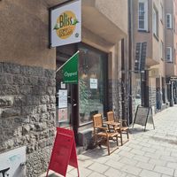 Outside at Bliss Cafe in Stockholm