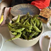 Truffle edamame beans  at Wild Food in Barcelona