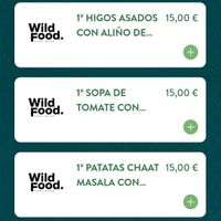 Menu at Wild Food in Barcelona