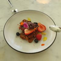 Cookie/chocolat dessert at Wild Food in Barcelona