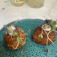 Croquetas de cherry y queso vegano  at Wild Food in Barcelona