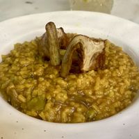 Meloso de arroz con heura y alcachofas   at Wild Food in Barcelona
