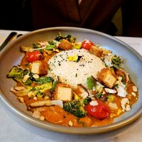 Tofu curry at Wild Food in Barcelona