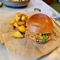 Katsu burger at Wild Food in Barcelona