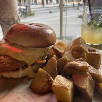Chicken burger  at Wild Food in Barcelona