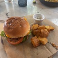 Pulled “beef” burger   at Wild Food in Barcelona