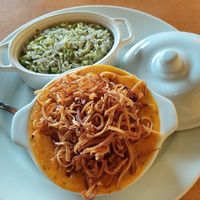 Bobó de champignon vegano at Juanita Restaurante in Bonito