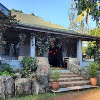 Outside at Courage Café in Moshi