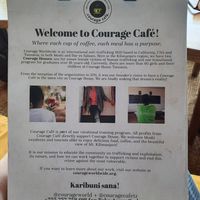 NGO philosophy at Courage Café in Moshi