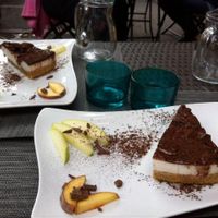Vegan chocolate cheesecake  at Il Punto Vegetariano in Bolzano