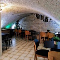 Eat in space in the basement at Cigkoftem in Dijon