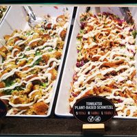 Vegan Falafel Salad on the left at Soul Origin in Rockingham