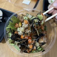 Next time we’ll try a dressing for the rice bowl  at Brown Rice Sushi TEC 玄米のおすしテック in Osaka